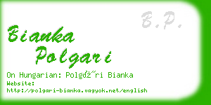 bianka polgari business card